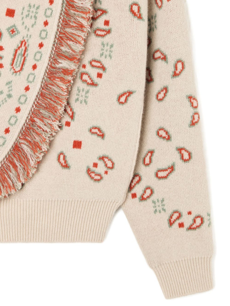Alanui Alanui Bandana jacquard cashmere and wool cardigan