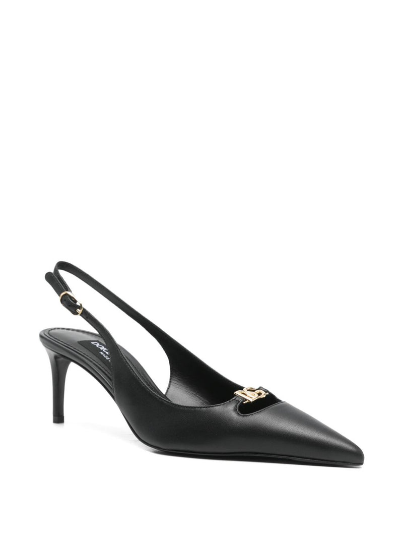 Dolce & Gabbana Dolce & Gabbana-DG Lollo leather slingback pumps