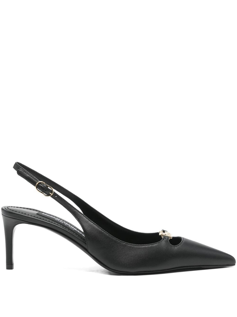 Dolce & Gabbana Dolce & Gabbana-DG Lollo leather slingback pumps