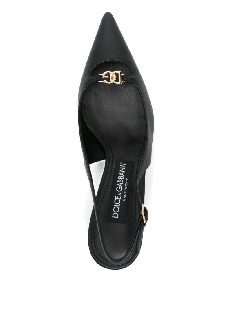 Dolce & Gabbana Dolce & Gabbana-DG Lollo leather slingback pumps