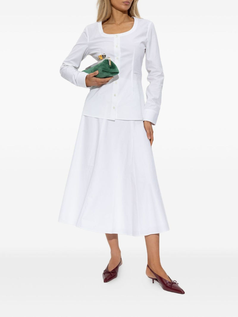 JACQUEMUS A-line silhouette La Jupe Triangle midi skirt | Urba... | Urbalenti™ NYC