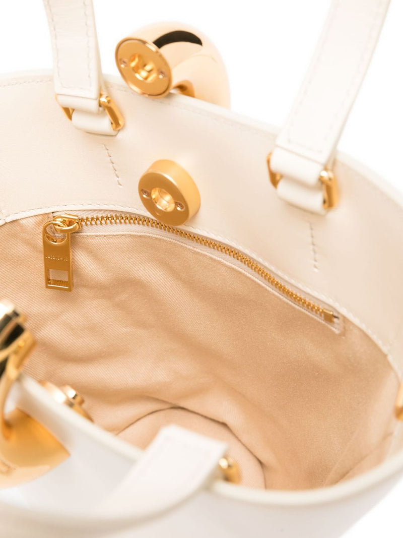 JACQUEMUS Le Petit Bambola leather bucket bag | Urbalenti™ NYC
