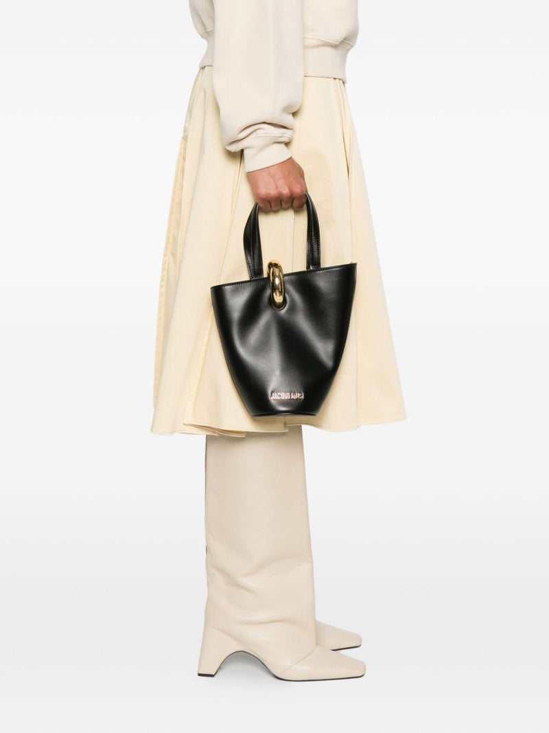 JACQUEMUS Le Petit Bambola leather bucket bag | Urbalenti™ NYC