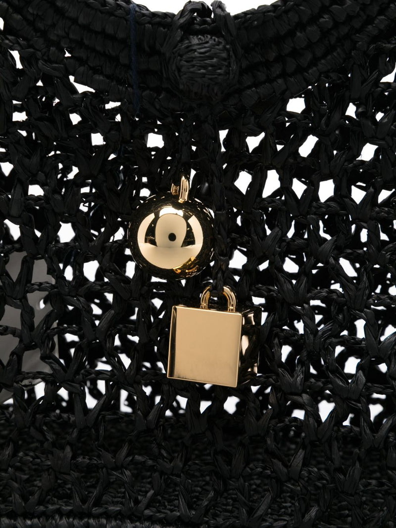JACQUEMUS Le Petit Carre Spiaggia rafia handbag | Urbalenti™ NYC