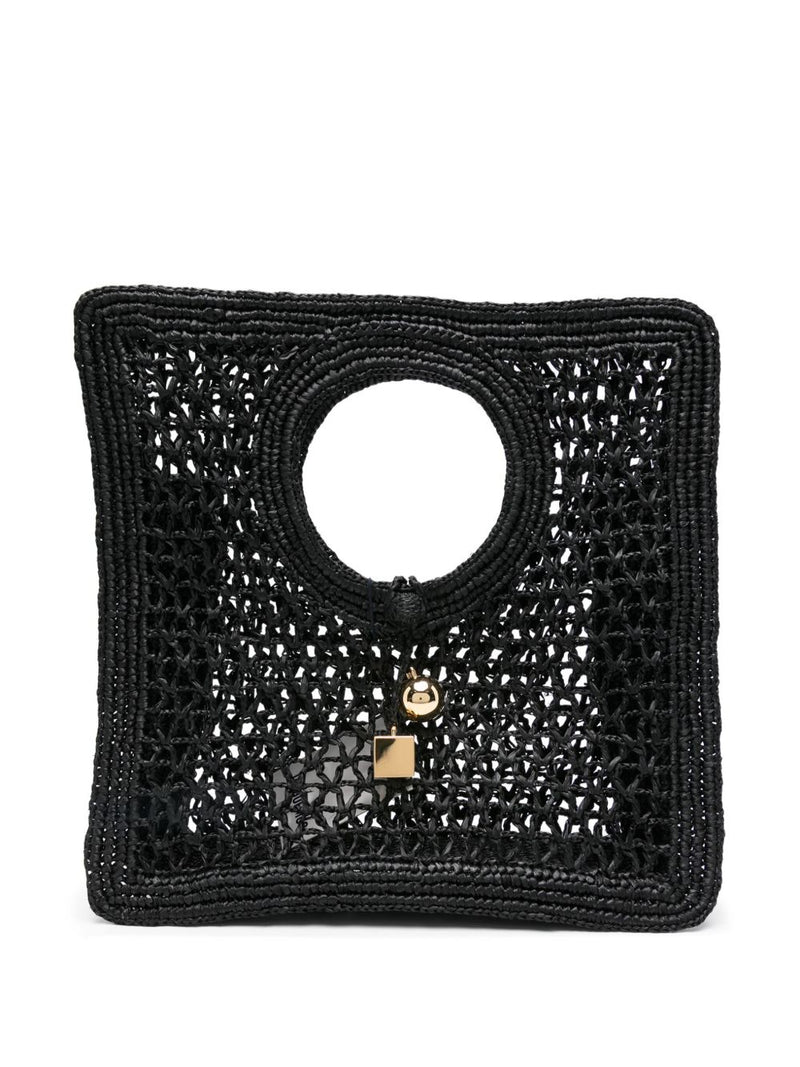 JACQUEMUS Le Petit Carre Spiaggia rafia handbag | Urbalenti™ NYC