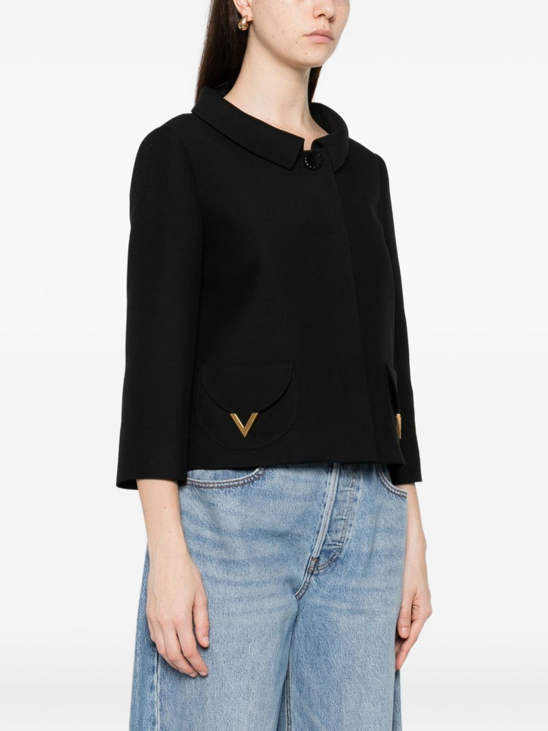 Valentino VLogo Signature wool and silk jacket | Urbalenti™ NYC