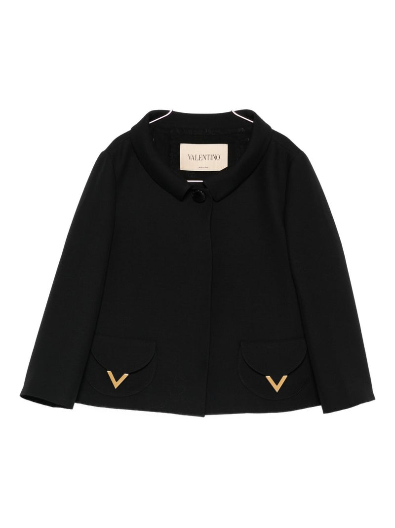 Valentino VLogo Signature wool and silk jacket | Urbalenti™ NYC