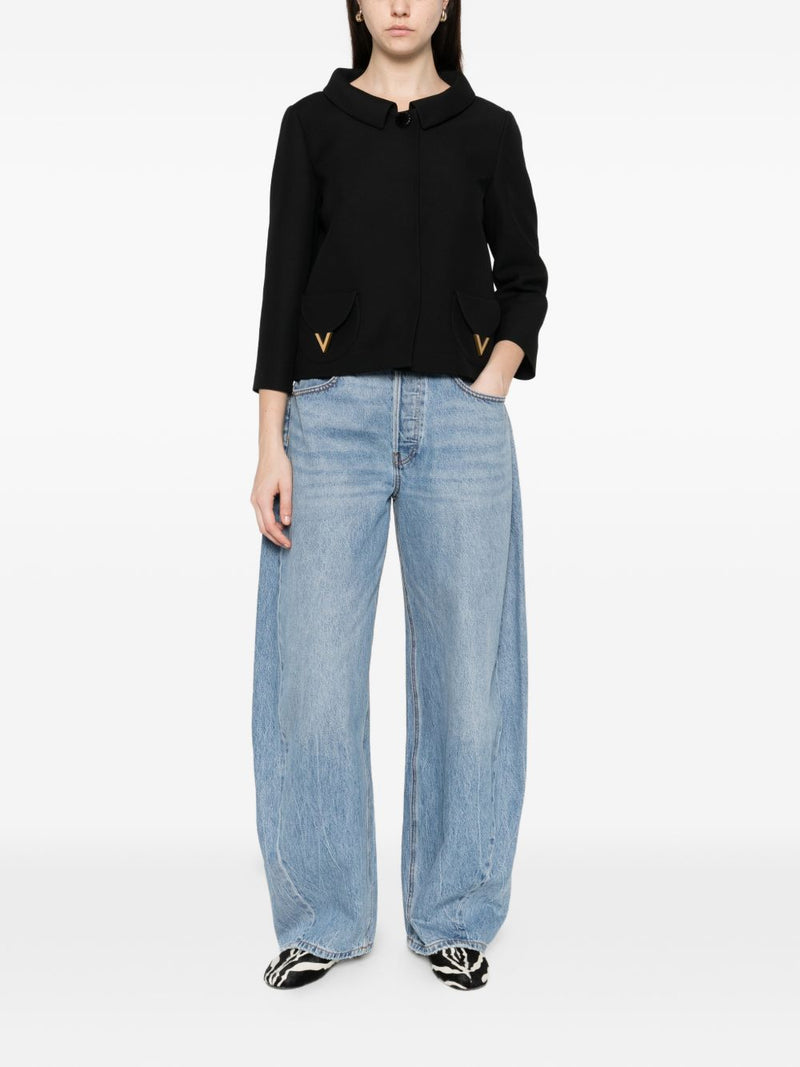 Valentino VLogo Signature wool and silk jacket | Urbalenti™ NYC