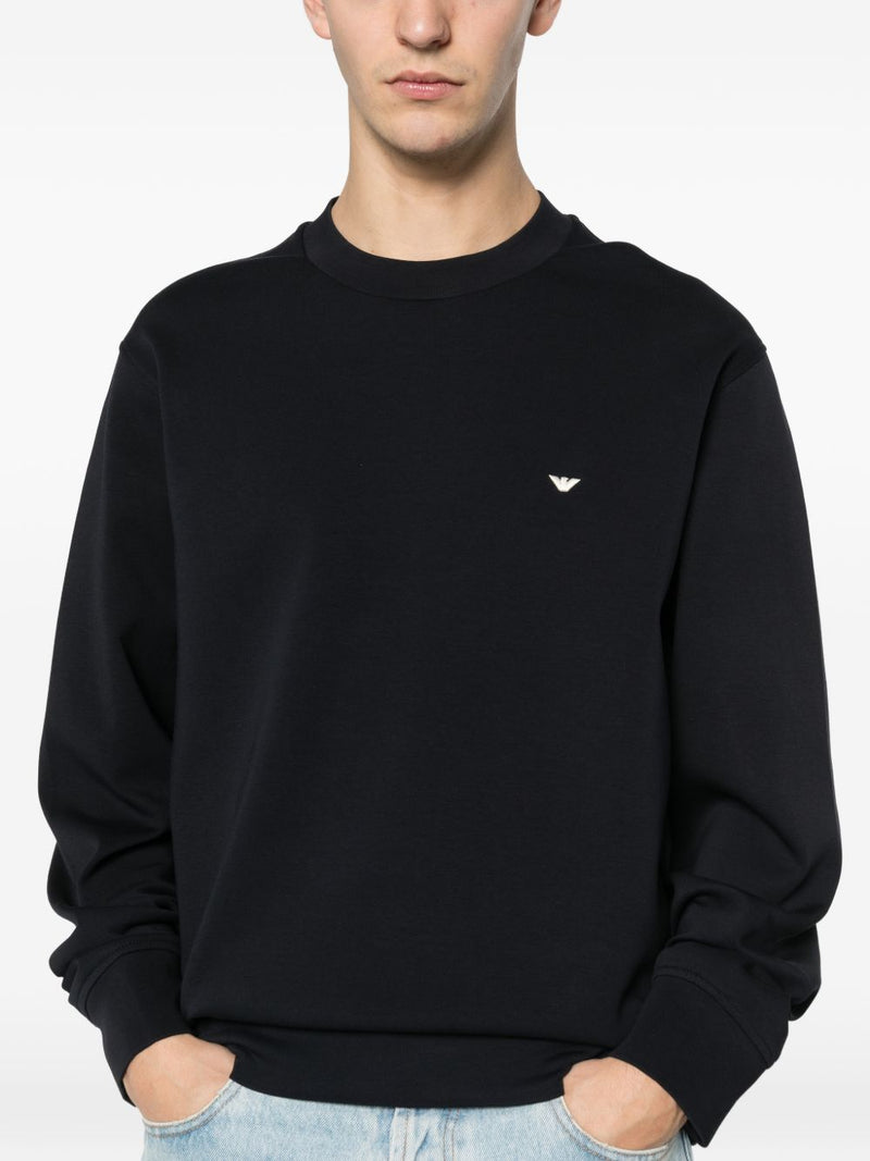 Emporio Armani Cotton crewneck sweatshirt | Urbalenti™ NYC