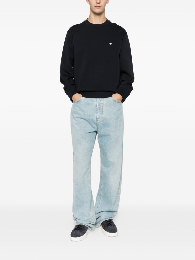 Emporio Armani Cotton crewneck sweatshirt | Urbalenti™ NYC