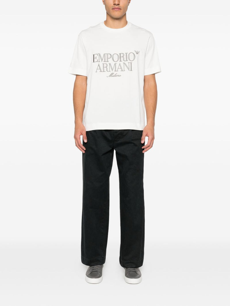 Emporio Armani Logo cotton t-shirt | Urbalenti™ NYC