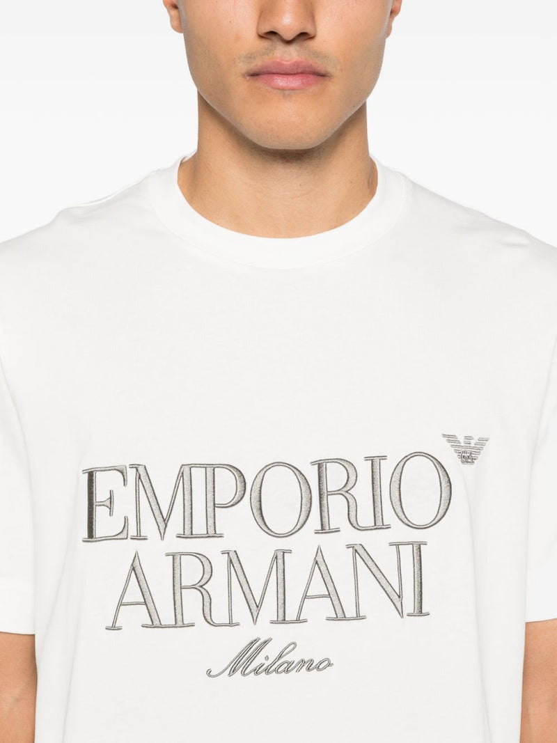 Emporio Armani Logo cotton t-shirt | Urbalenti™ NYC