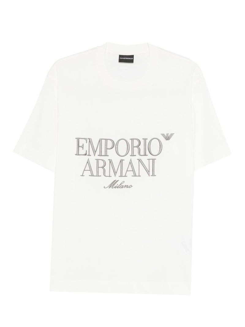 Emporio Armani Logo cotton t-shirt | Urbalenti™ NYC