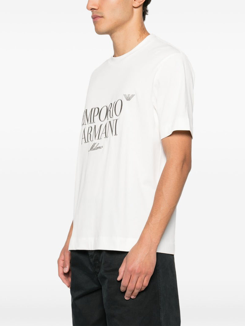 Emporio Armani Logo cotton t-shirt | Urbalenti™ NYC
