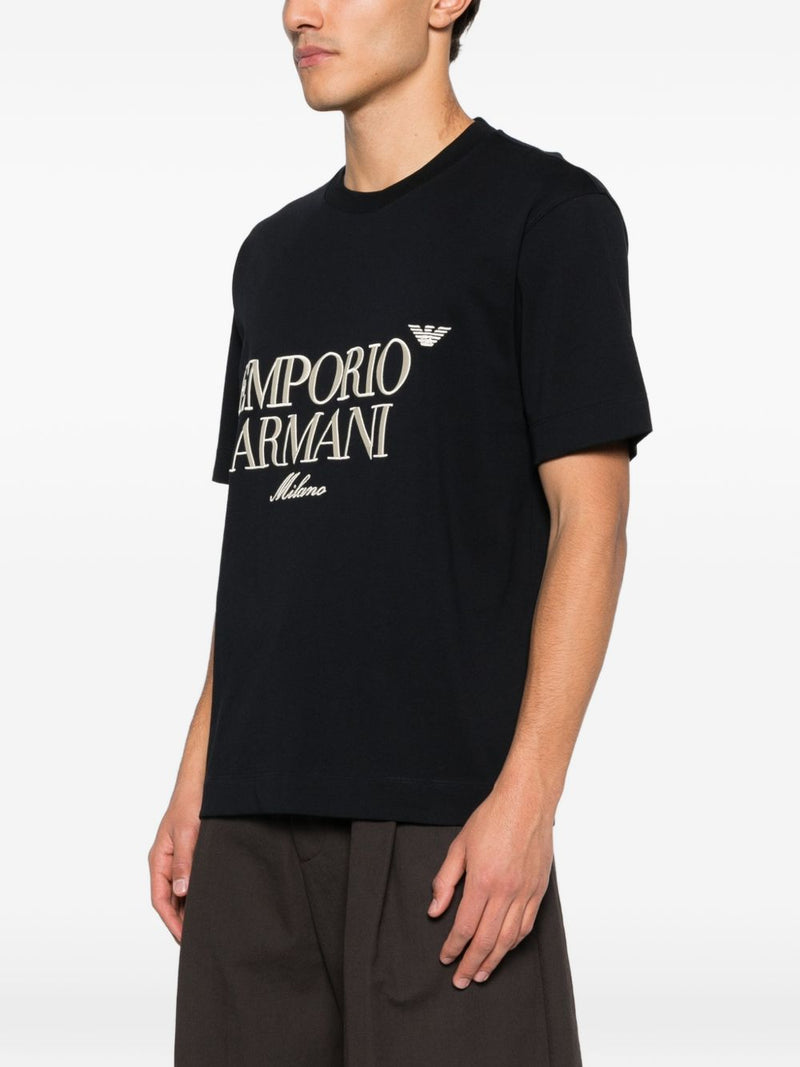 Emporio Armani Logo cotton t-shirt | Urbalenti™ NYC