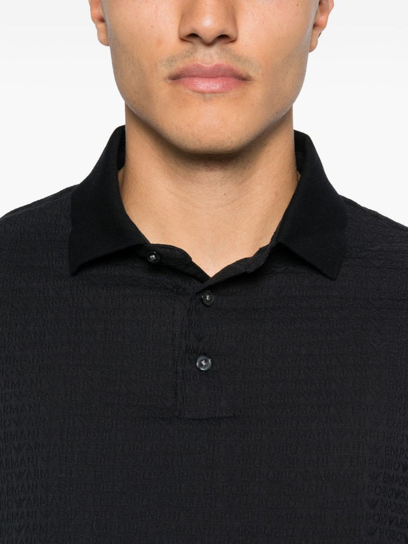 Emporio Armani Logo cotton polo shirt | Urbalenti™ NYC