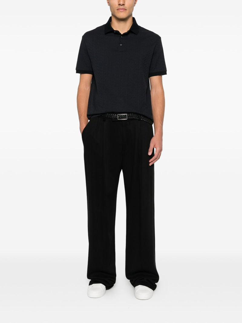 Emporio Armani Logo cotton polo shirt | Urbalenti™ NYC