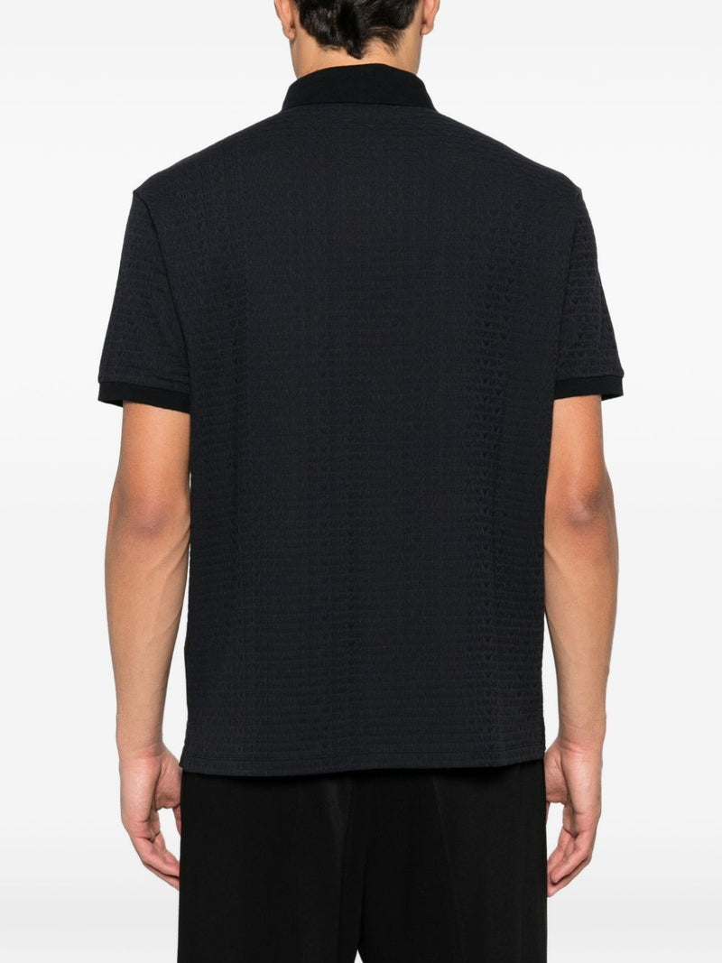 Emporio Armani Logo cotton polo shirt | Urbalenti™ NYC