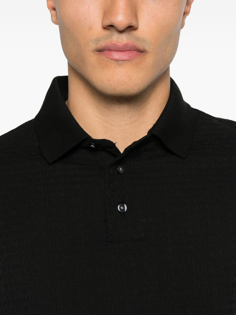 Emporio Armani Logo cotton polo shirt | Urbalenti™ NYC
