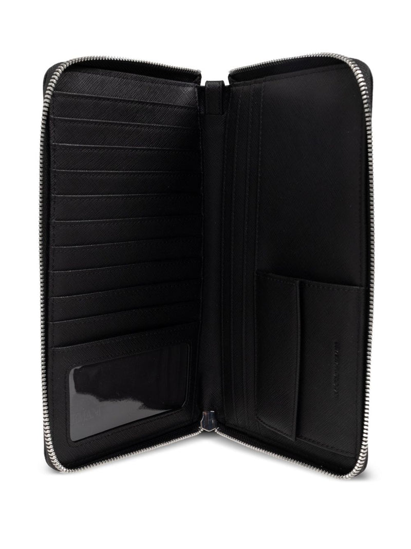 Emporio Armani Emporio Armani Saffiano Leather Organizer With Asv Eagle Plaque