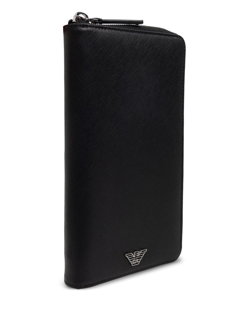 Emporio Armani Emporio Armani Saffiano Leather Organizer With Asv Eagle Plaque