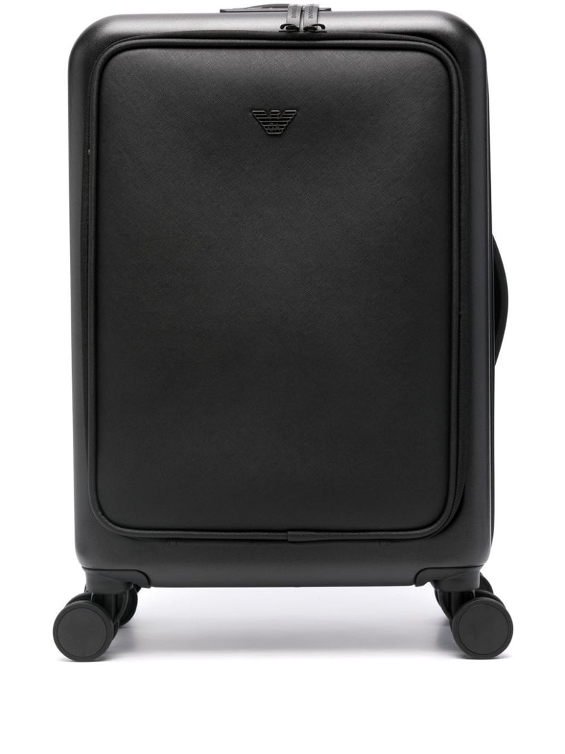 Emporio Armani carry-on suitcase with logo plaque | Urbalenti | Urbalent... | Urbalenti™ NYC