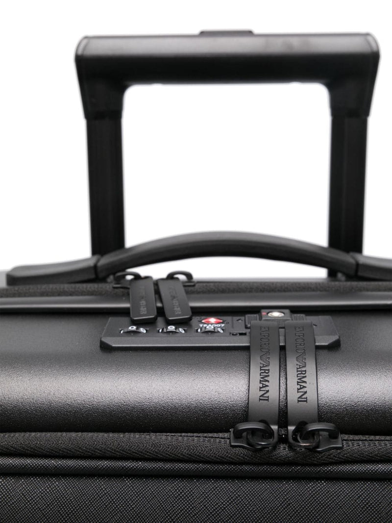 Emporio Armani carry-on suitcase with logo plaque | Urbalenti | Urbalent... | Urbalenti™ NYC