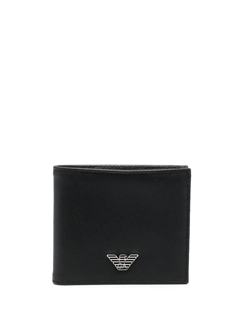 Emporio Armani Saffiano Leather Wallet With Asv Eagle Plaque | Urbalenti™ NYC