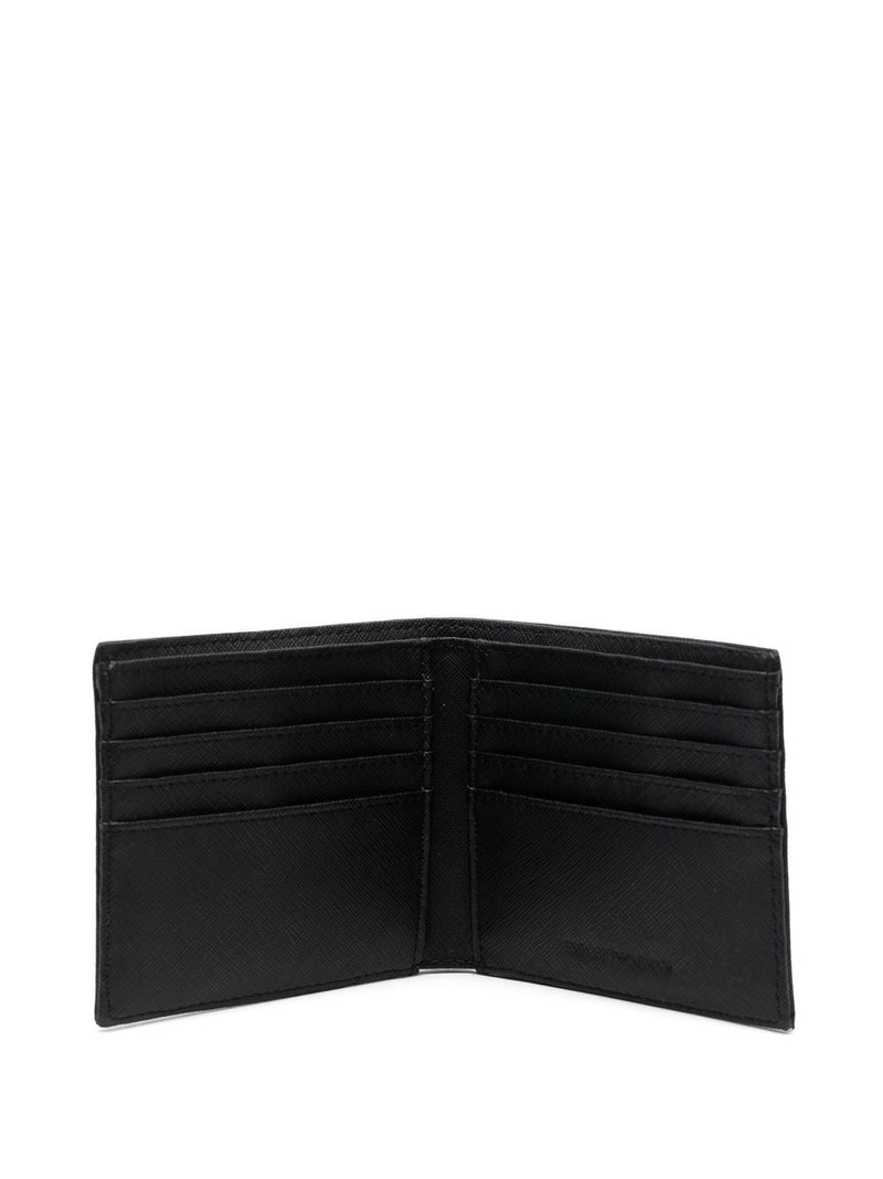 Emporio Armani Saffiano Leather Wallet With Asv Eagle Plaque | Urbalenti™ NYC