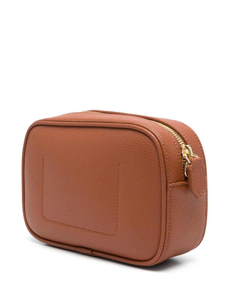 Emporio Armani logo-debossed leather camera bag | Urbalenti™ NYC