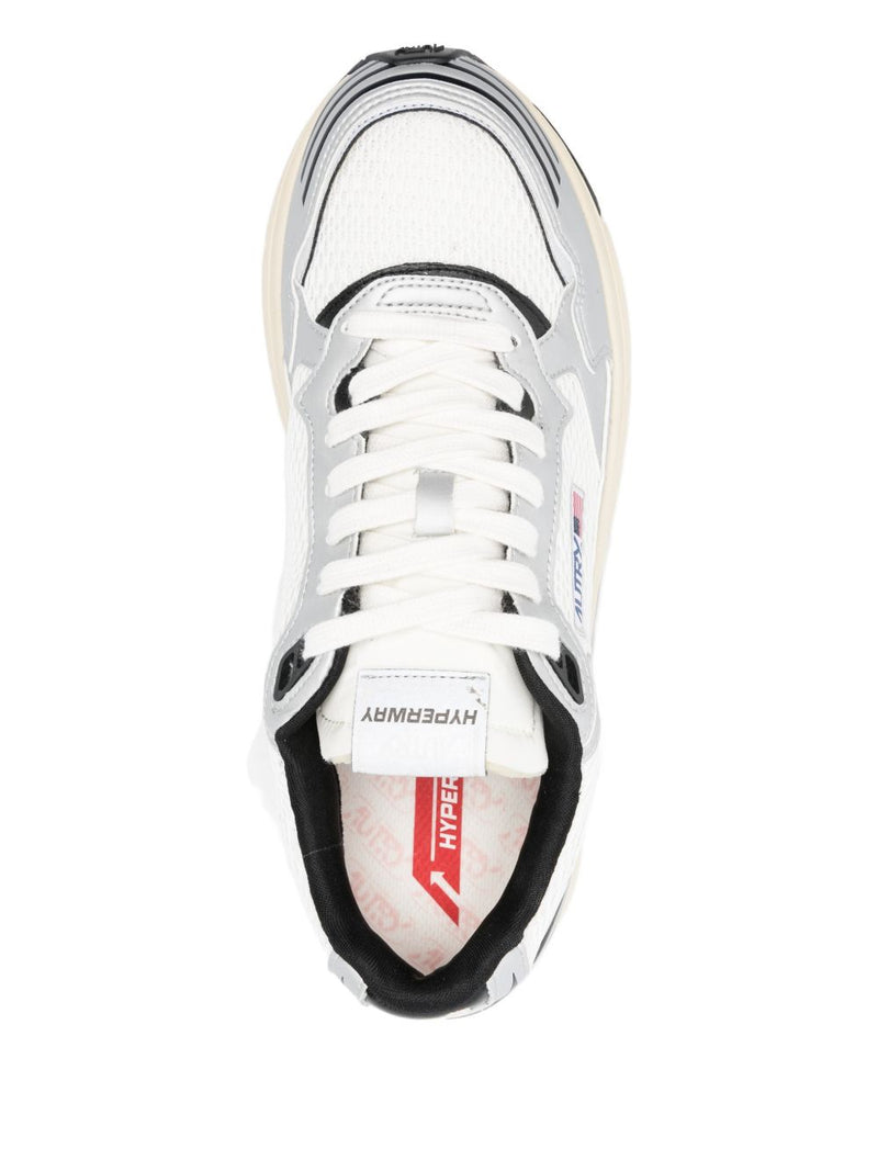 Autry HYPERWAY SNEAKERS IN SYNTHETIC LEATHER AND MESH WHITE | Urbalenti™ NYC
