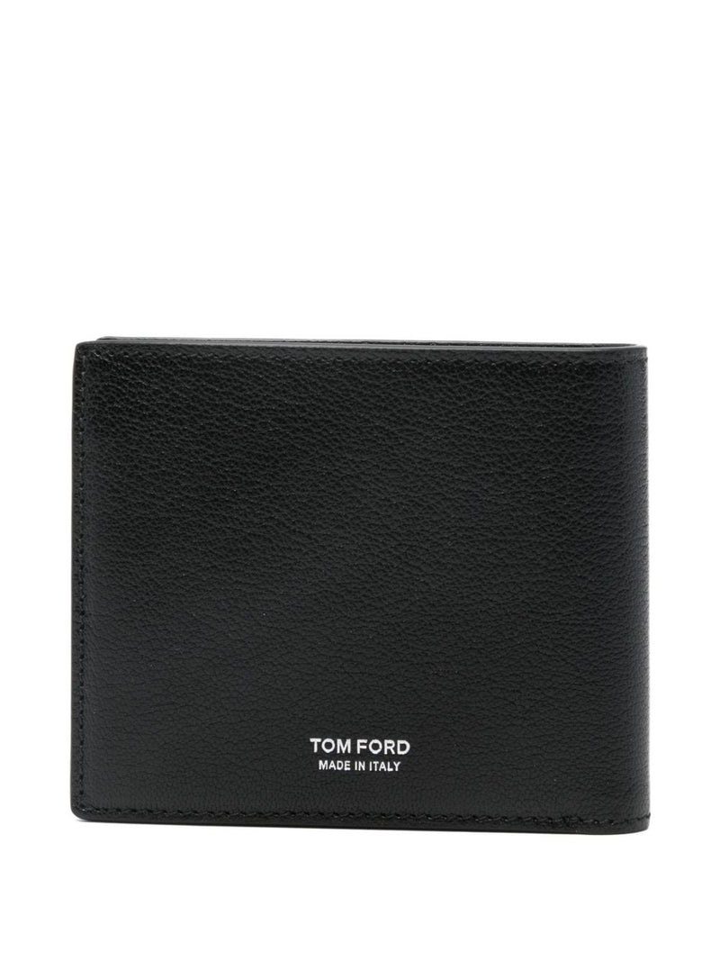 Tom Ford Classic Bifold Wallet In Soft Grain Leather With Extended T Line | Urbalenti™ NYC