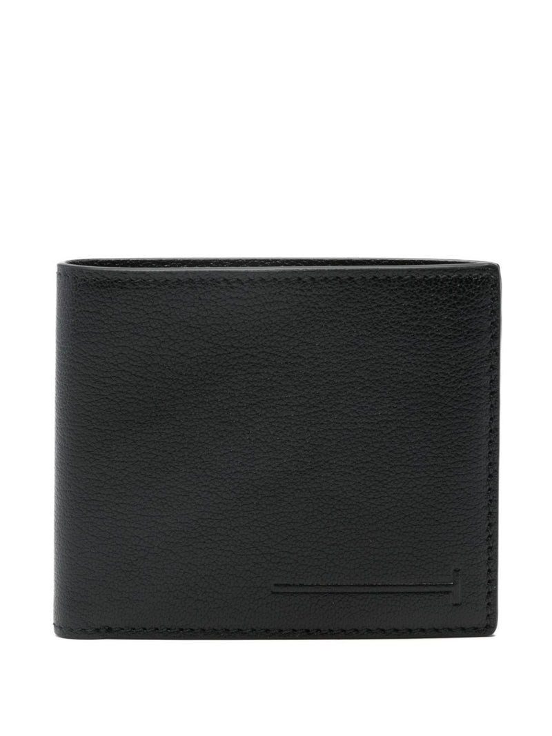 Tom Ford Classic Bifold Wallet In Soft Grain Leather With Extended T Line | Urbalenti™ NYC