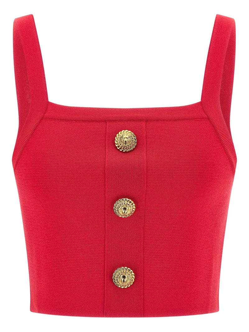 Balmain Balmain Knit bralette top with buttons