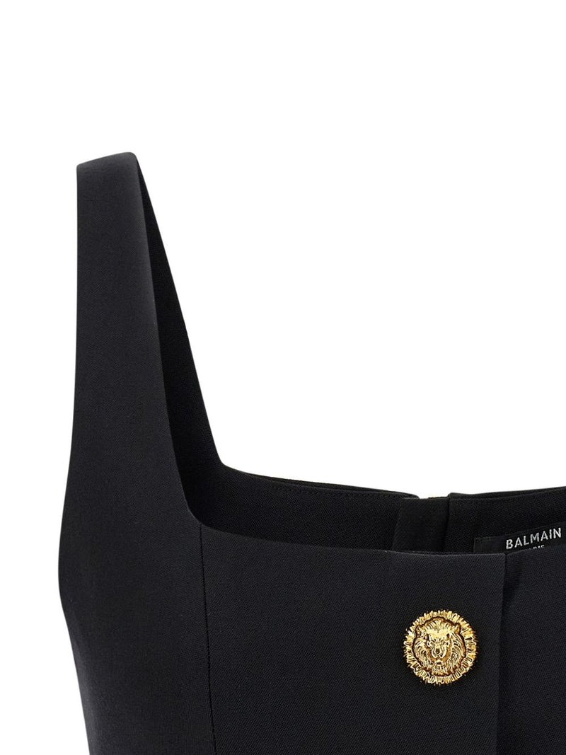 Balmain Balmain cropped Wool brassiere top