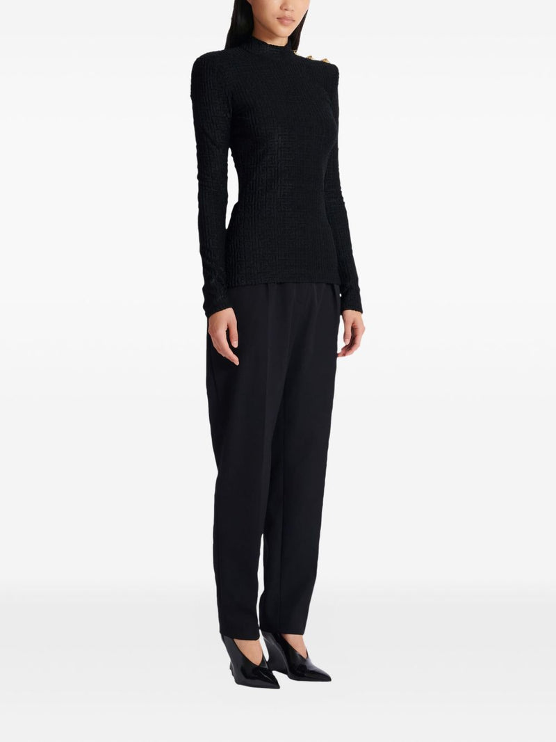 Balmain Balmain monogram high-neck top