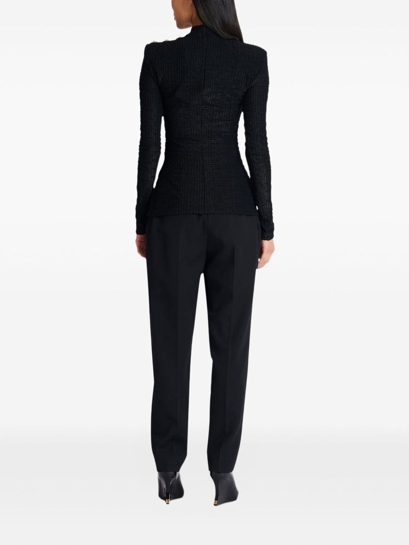 Balmain Balmain monogram high-neck top
