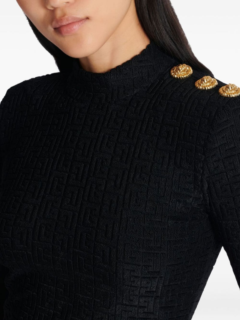 Balmain Balmain monogram high-neck top