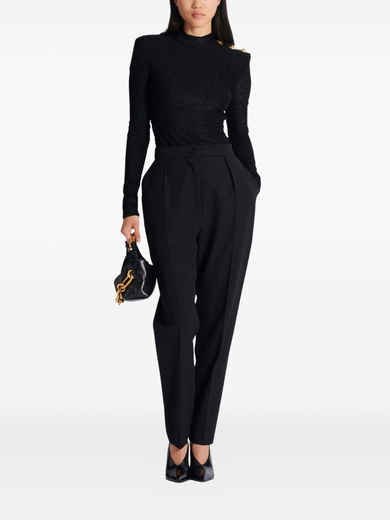 Balmain Balmain monogram high-neck top