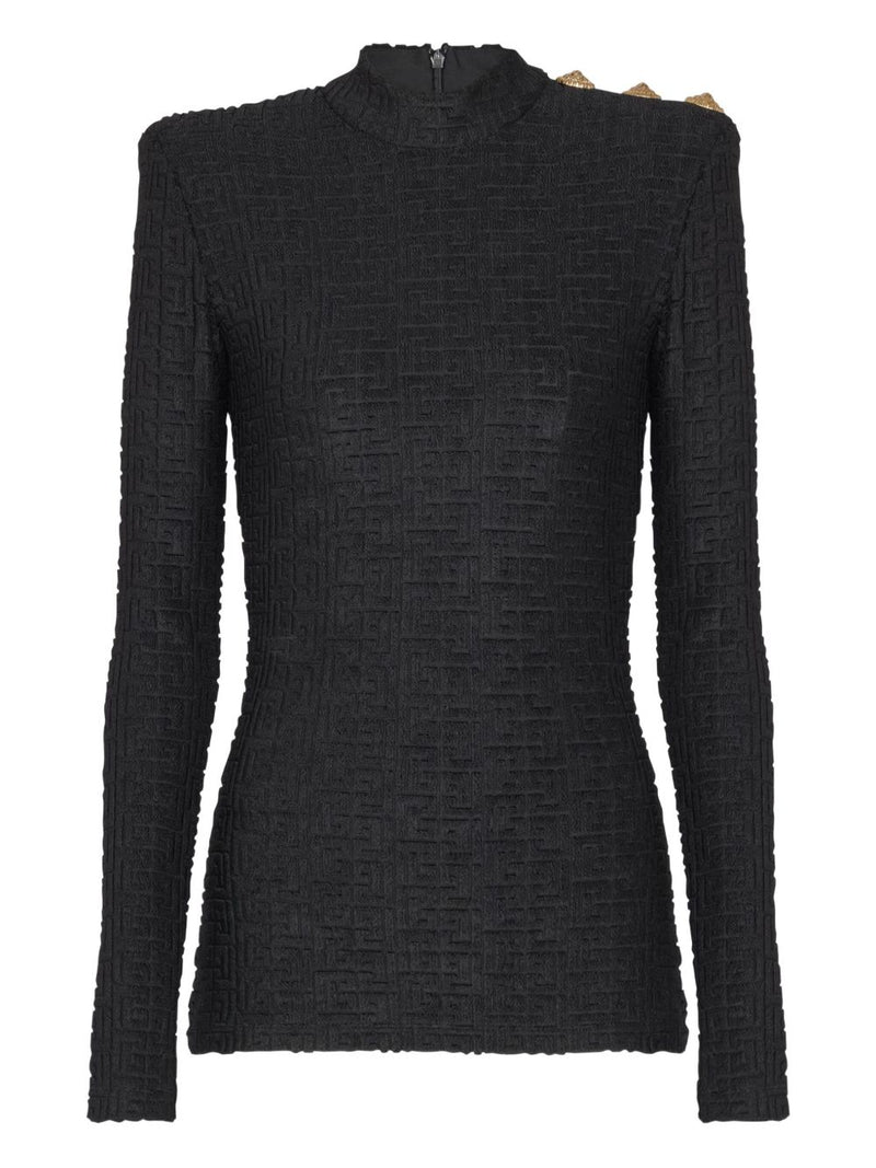 Balmain Balmain monogram high-neck top