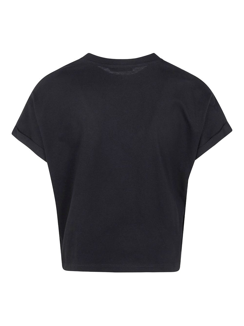 Balmain Balmain Logo cotton cropped t-shirt