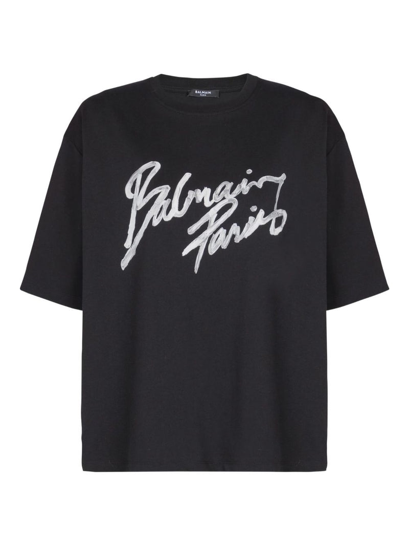 Balmain Balmain Boxy T-shirt with Brush print