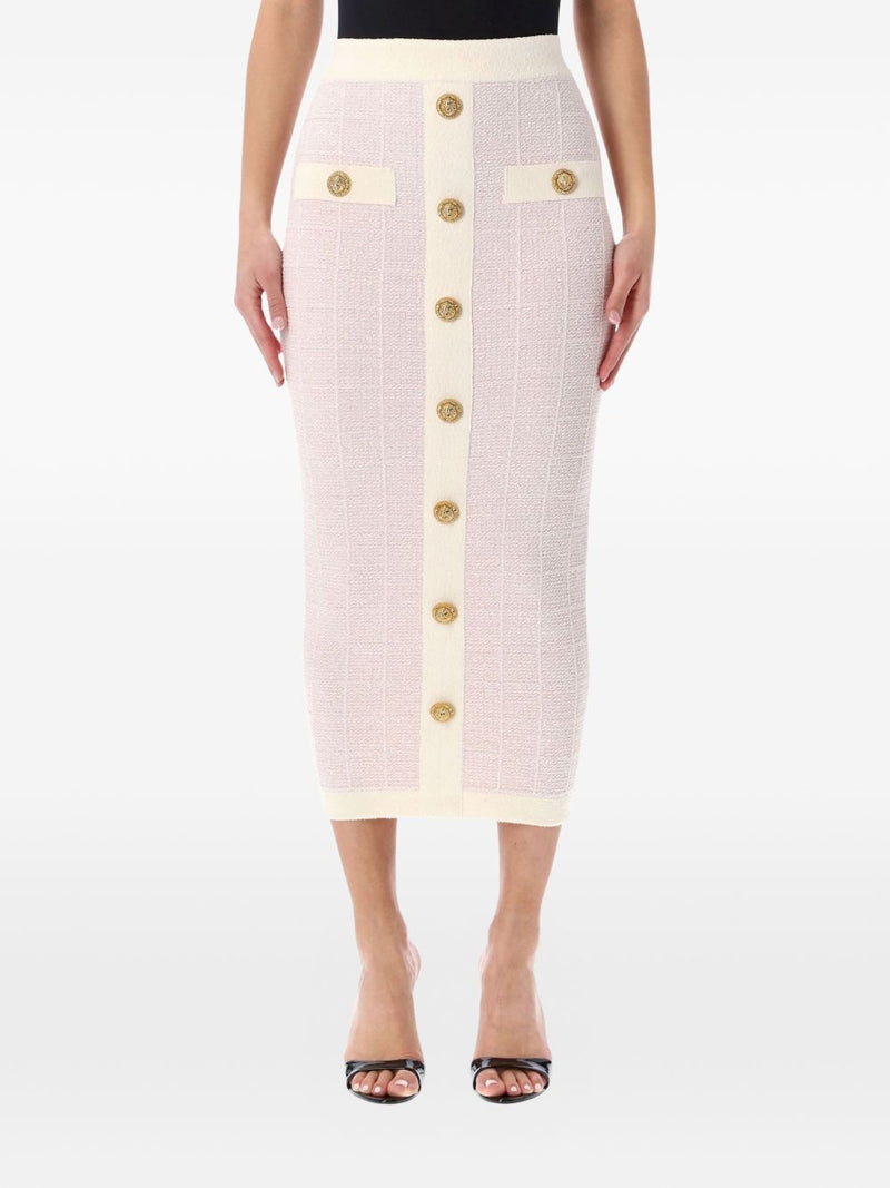 Balmain Balmain Tweed long skirt