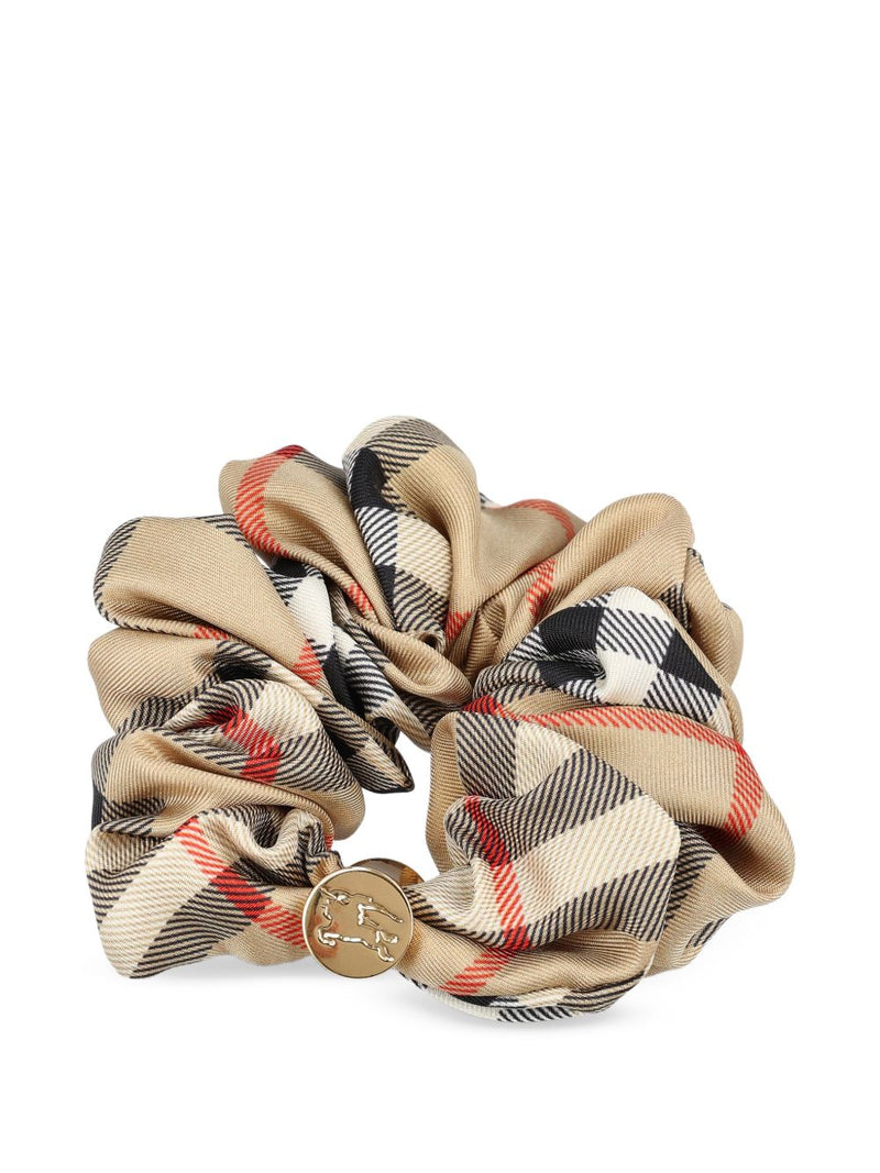 Burberry Check Silk Scrunchie - Twill | Urbalenti™ NYC