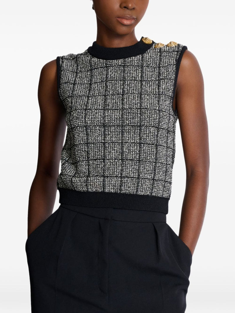 Balmain Balmain Tweed Tank Top