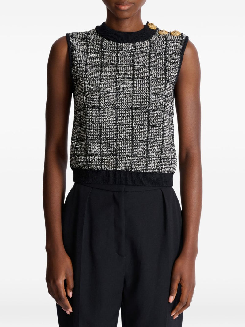 Balmain Balmain Tweed Tank Top