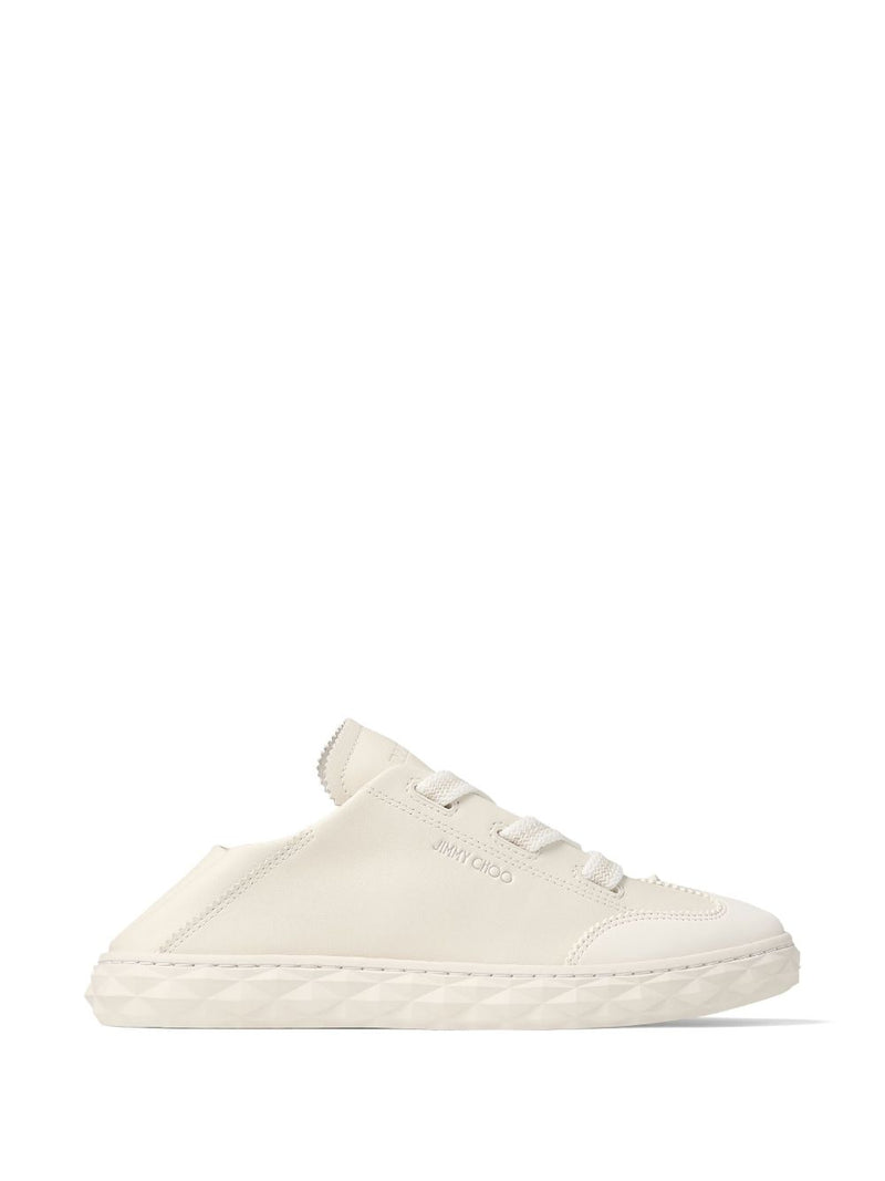 Jimmy Choo Diamond Light Sneakers - White Leather | Urbalenti | Urbalent... | Urbalenti™ NYC