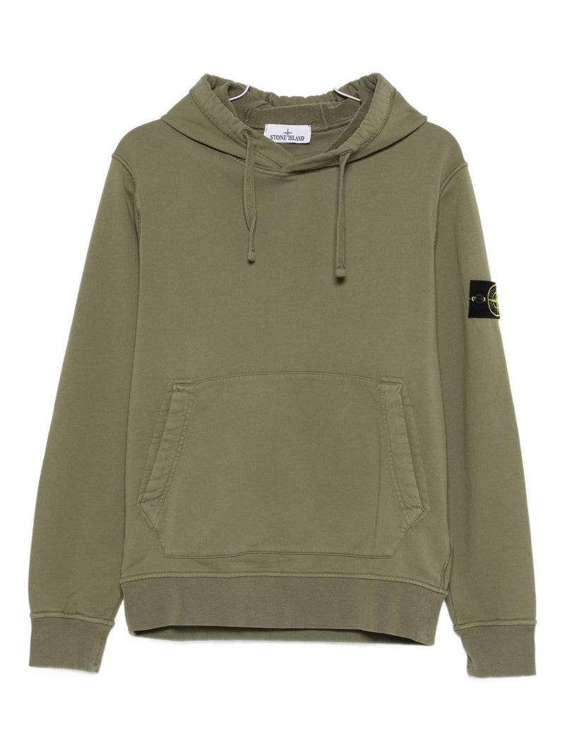 Stone Island Logo cotton hoodie | Urbalenti™ NYC