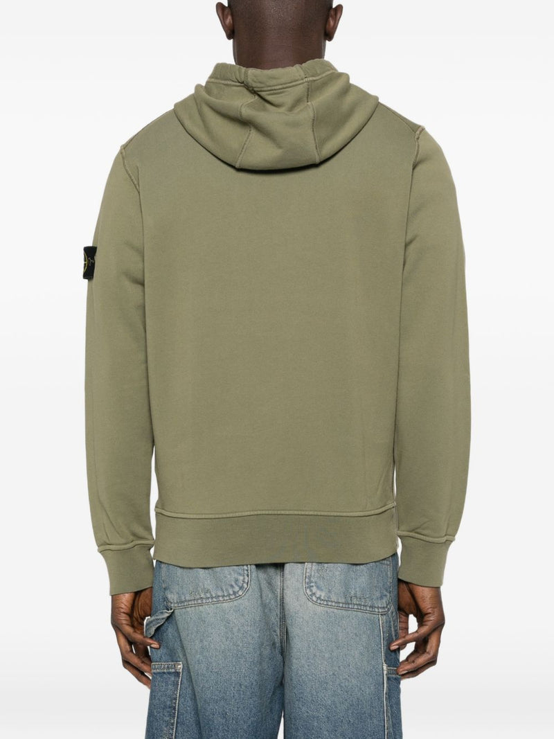 Stone Island Logo cotton hoodie | Urbalenti™ NYC