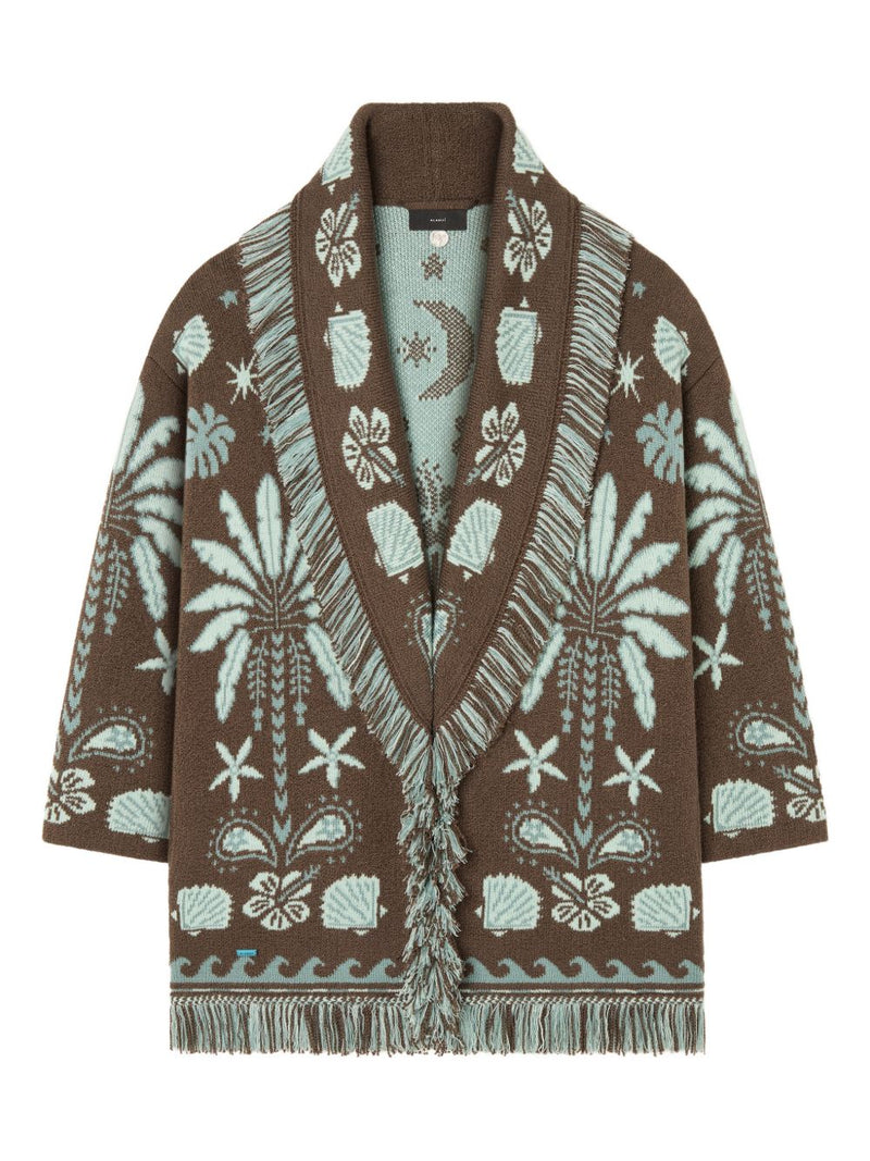 Alanui Alanui Echoes Of The Island wool and cotton cardigan